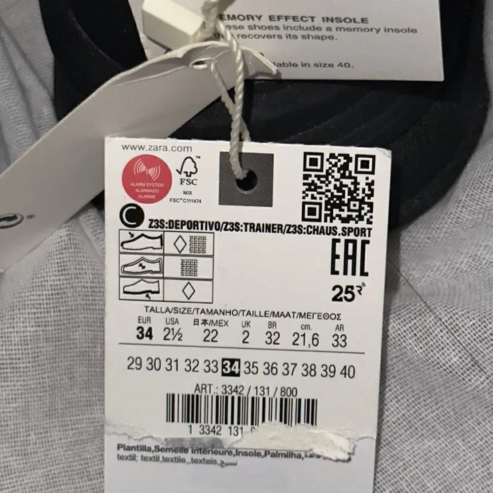 ZARA Kids | Black | OPEN TECHNICAL SNEAKERS